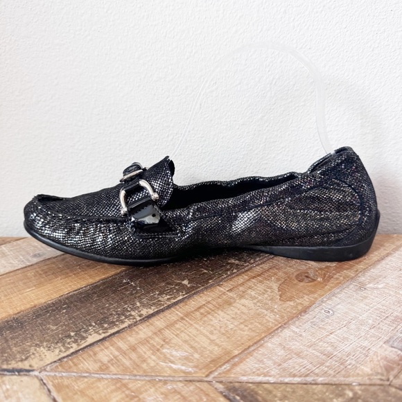 AGL Attilio Giusti Leombruni Black shiny driving moccasin loafers - Picture 3 of 12